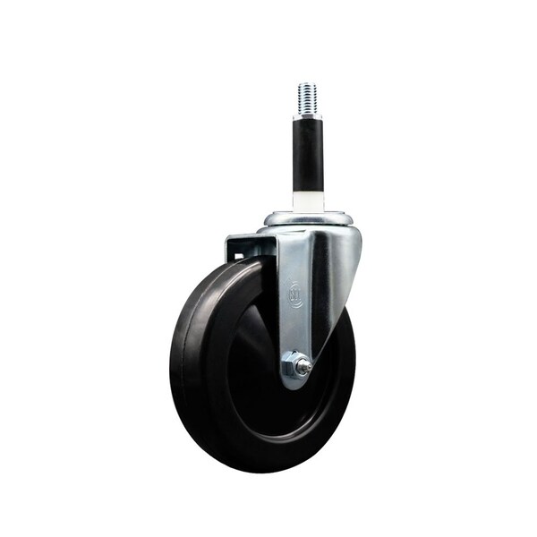 5'' Hard Rubber Wheel Swivel 7/8'' Expanding Stem Caster